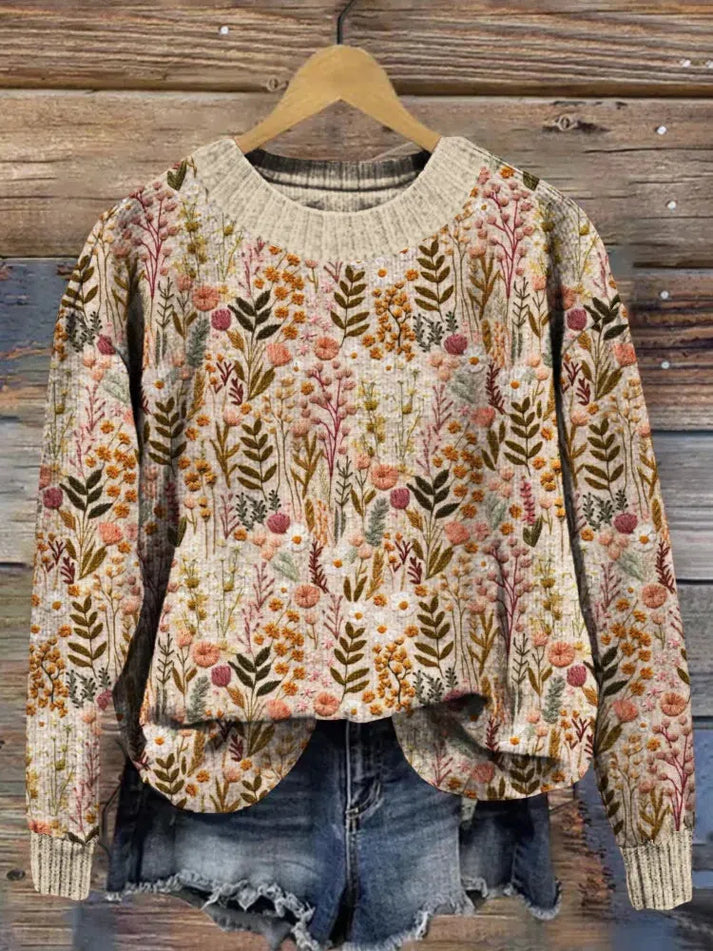 Women's Stylish Floral Embroidery Jumper | Ideal for Winter