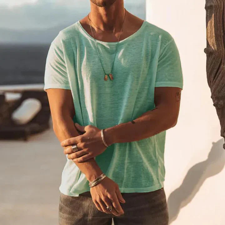 Men's Comfortable Cotton T-Shirt with Crew Neck