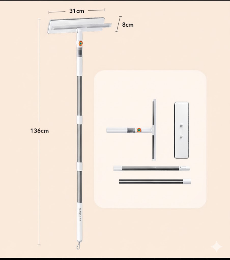Double-Sided Window Wiper – Flexible Tool for Indoor and Outdoor Glass Cleaning 6