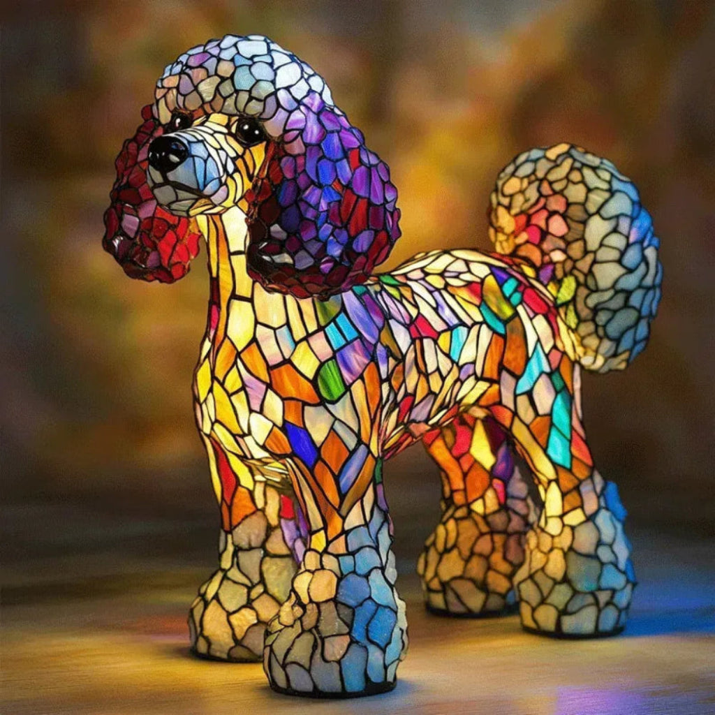 Handmade Dog Lamp Light Gift 15
