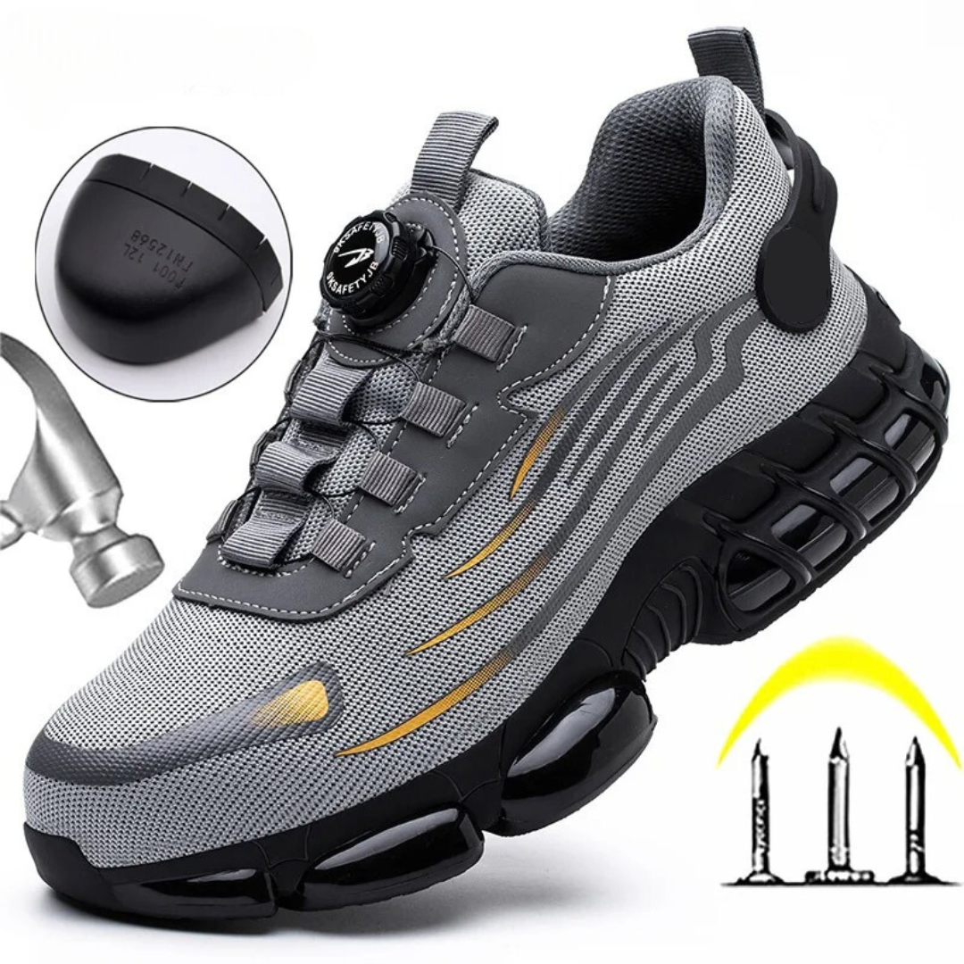 Men's Breathable Steel Toe Safety Shoes Quick Lacing 10