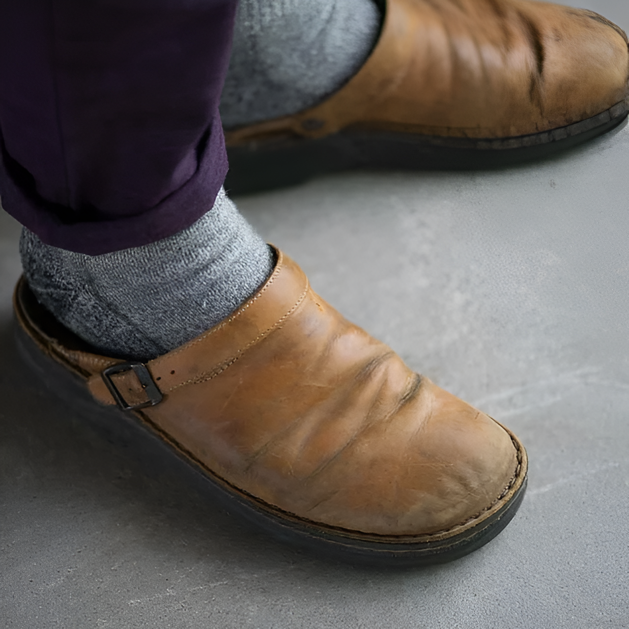 Men's Orthopedic Leather Slip On Shoes 8