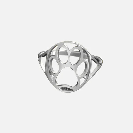 Women’s Open Ring with Paw Motif Design 2