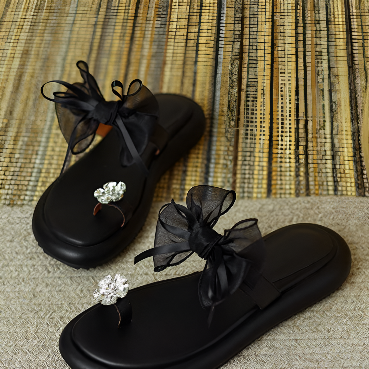 Women's Sandals Rubber Sole Tulle | Fashion Sandals 5