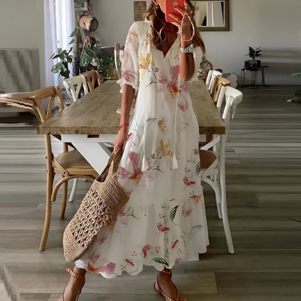 Women's Summer Dress Boho Vintage | Floral Dress 8
