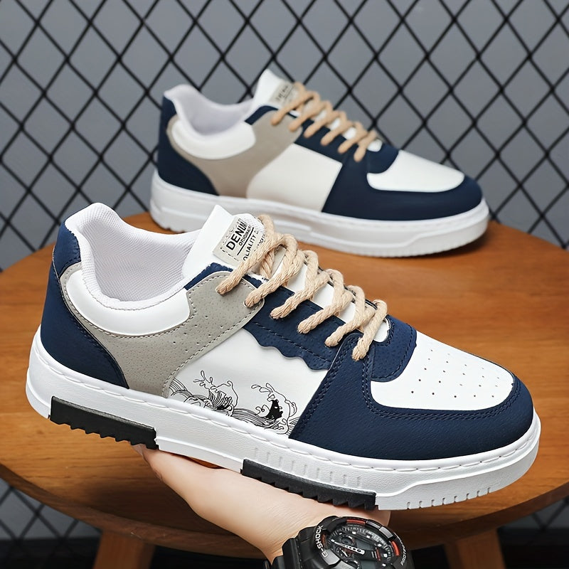 Beige, White, Blue