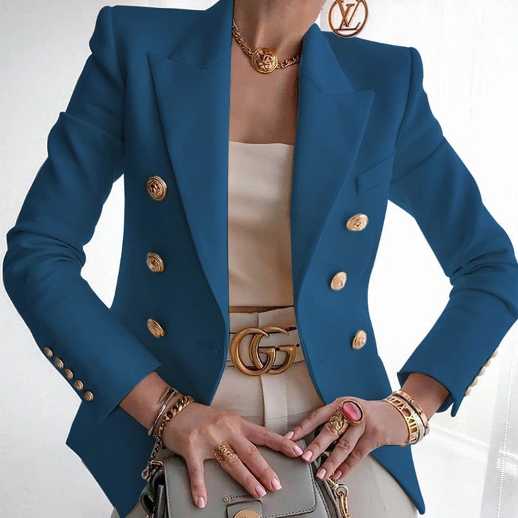 Women's Elegant blazer with front buttons and chest pocket | Perfect for Casual Days