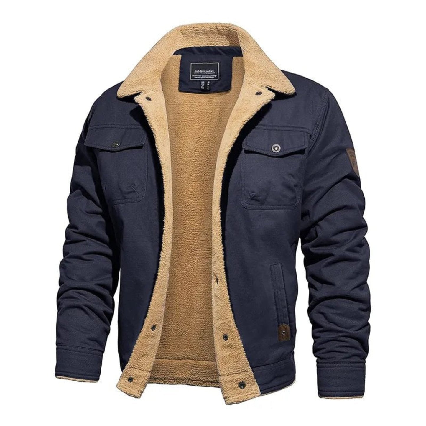 Aiden - Men's Cotton Fleece-lined Jacket with Pockets