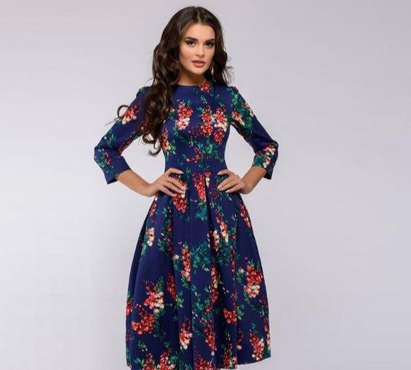 Women's Elegant Soft Fabric Cocktail Dress with Refined Silhouette