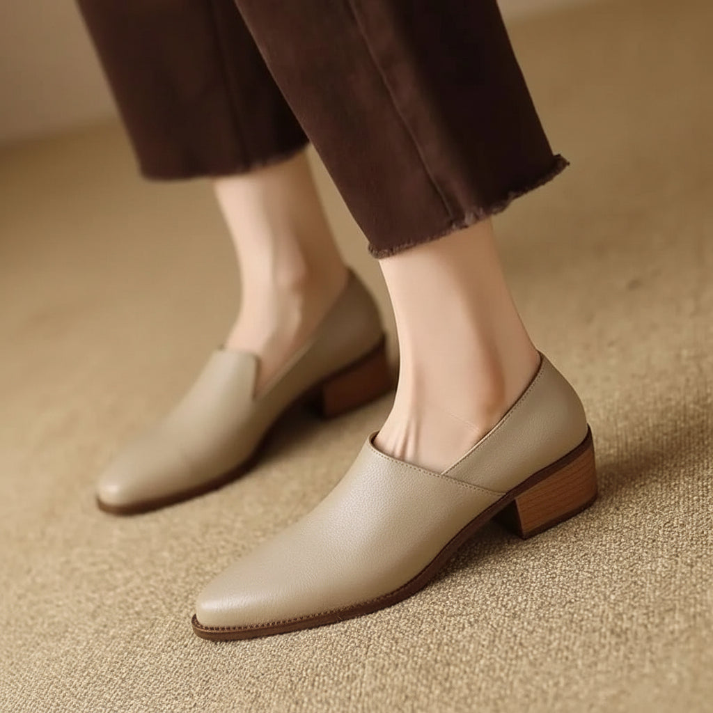 Women's Black Loafers Slip-On | Pointed Toe - Image 4