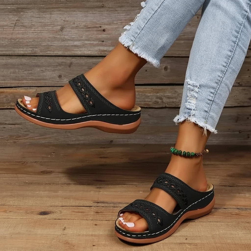 Women's Sandals Two-Strap | Slide Sandals - Image 4