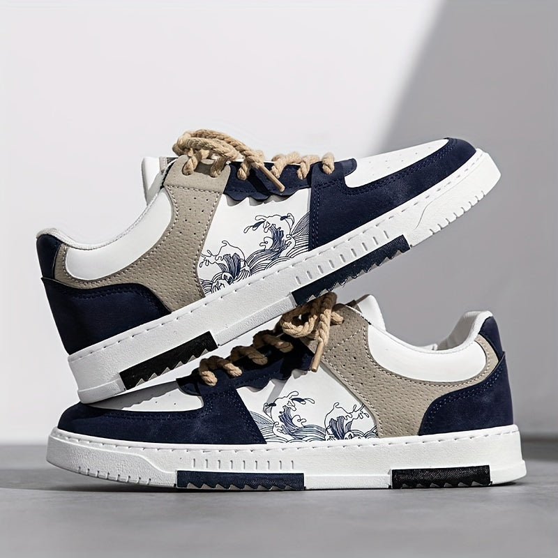 Beige White Blue
