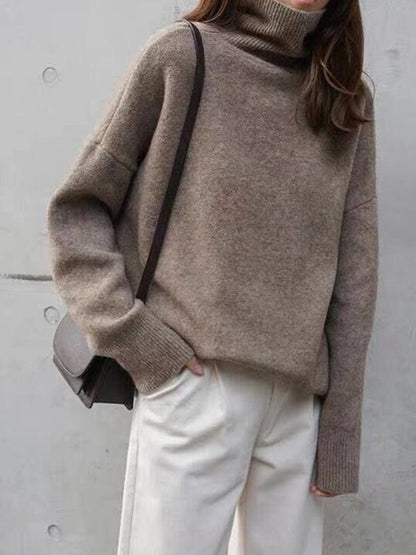 Women's Fashionable Turtleneck Jumper with Long Sleeves | Ideal for Winter