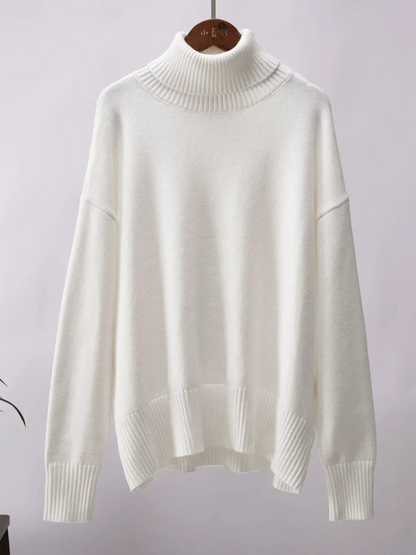 Women's Loose Fit Turtleneck Knit Jumper for Women | Ideal for winter