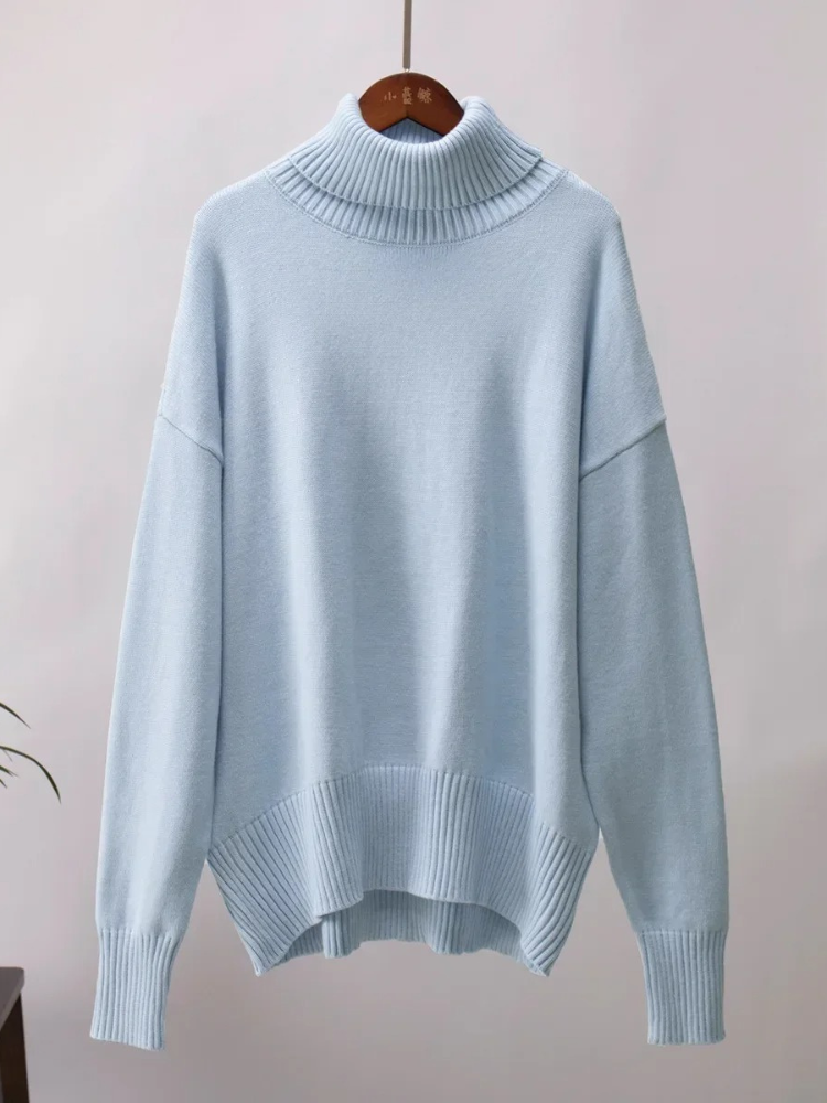 Women's Loose Fit Turtleneck Knit Jumper for Women | Ideal for winter