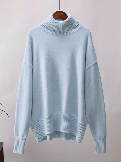 Women's Loose Fit Turtleneck Knit Jumper for Women | Ideal for winter