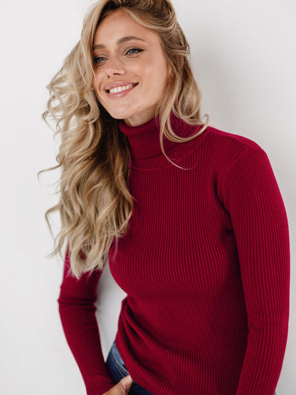 Women's Slim Fit Knitted Turtleneck Jumper | Ideal for Winter