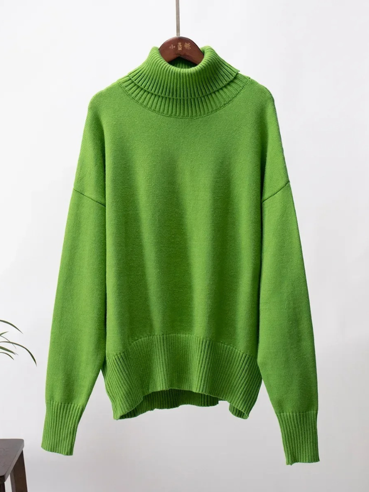 Women's Loose Fit Turtleneck Knit Jumper for Women | Ideal for winter