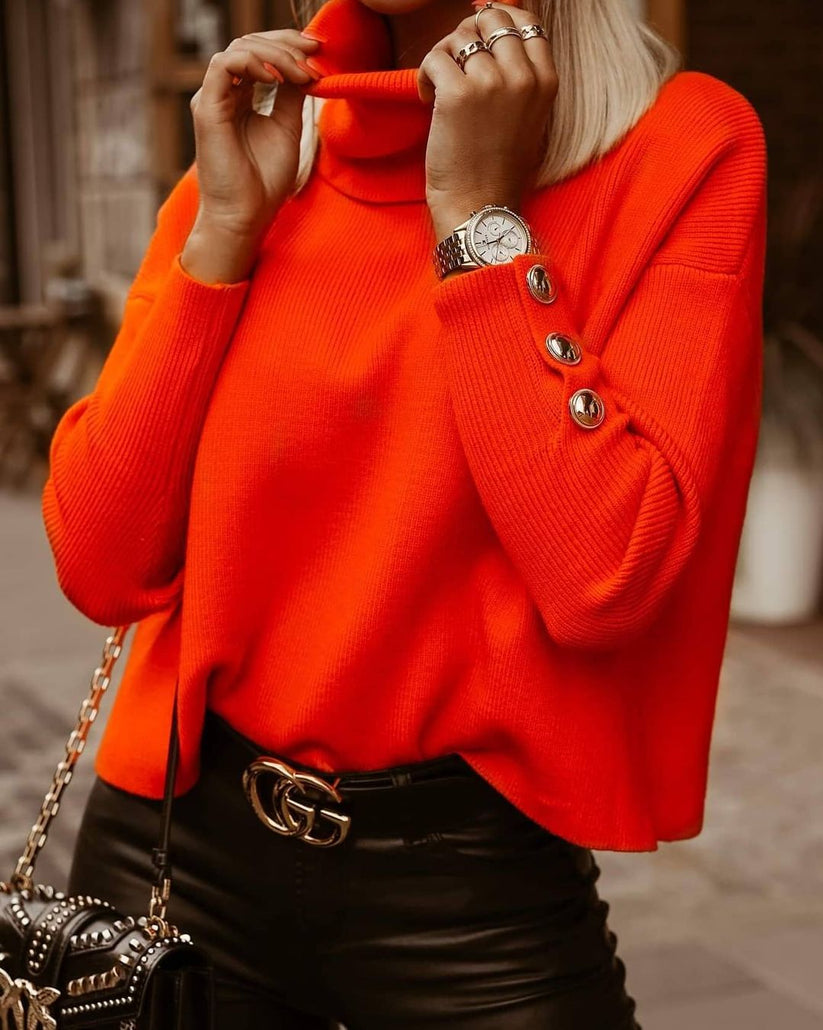 Mela - Women's Turtleneck Jumper
