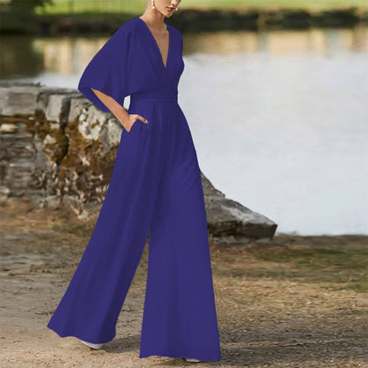 Women's Elegant Empire Wide-Leg Pants Party Jumpsuit Co ords Set | Ideal for All Seasons
