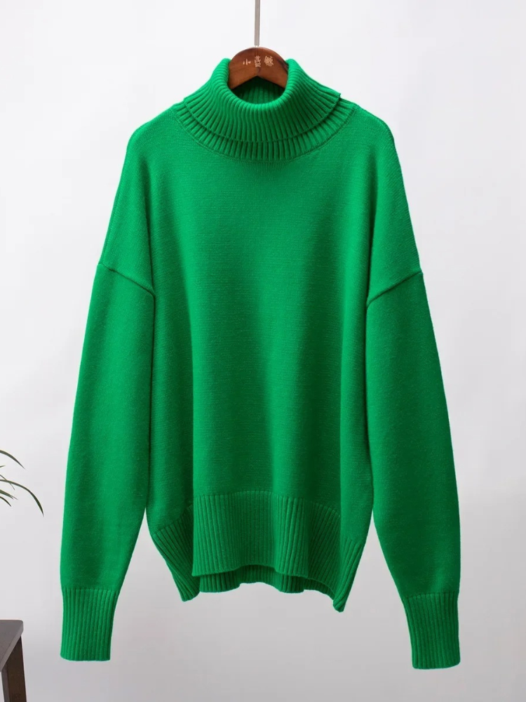 Women's Loose Fit Turtleneck Knit Jumper for Women | Ideal for winter