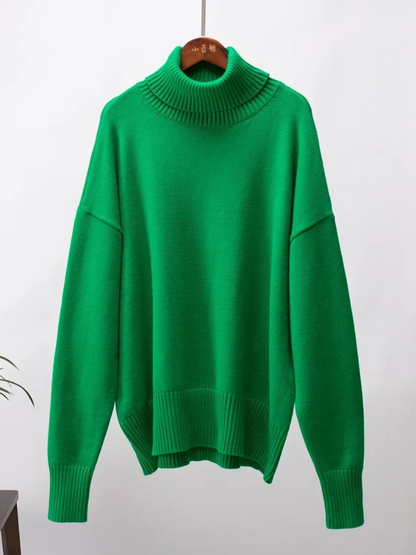 Women's Loose Fit Turtleneck Knit Jumper for Women | Ideal for winter