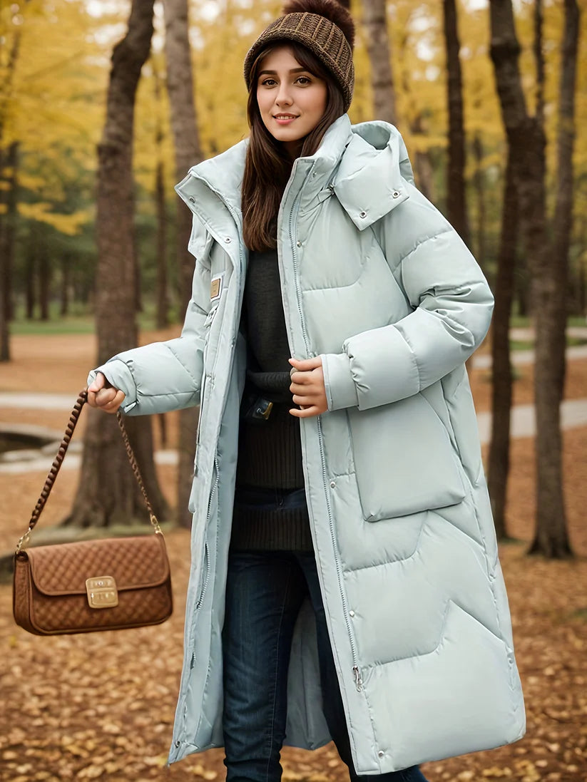 Warm Winter Jacket With Puffer Long Elegant And Capuchon For Women | Perfect for Winter