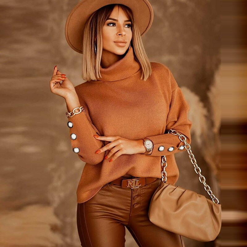Mela - Women's Turtleneck Jumper