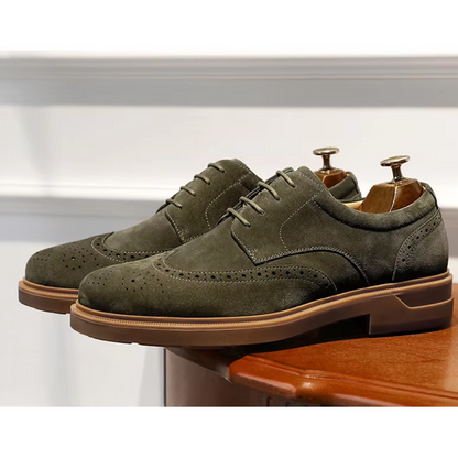 dark green, brown
