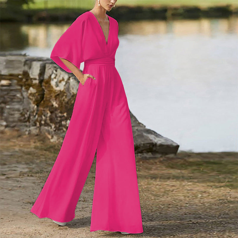 Women's Elegant Empire Wide-Leg Pants Party Jumpsuit Co ords Set | Ideal for All Seasons