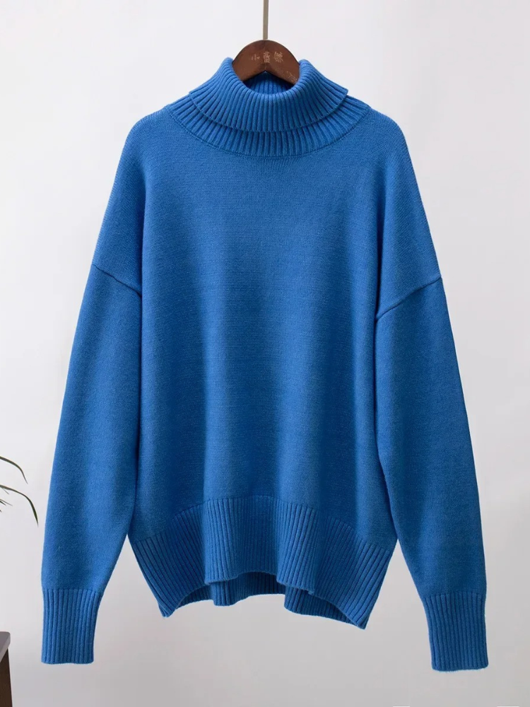 Women's Loose Fit Turtleneck Knit Jumper for Women | Ideal for winter