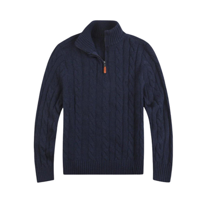 Men's Casual Turtlneck Cable Knitted Jumper | Ideal for Winter