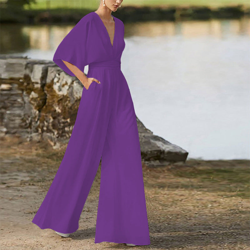 Women's Elegant Empire Wide-Leg Pants Party Jumpsuit Co ords Set | Ideal for All Seasons