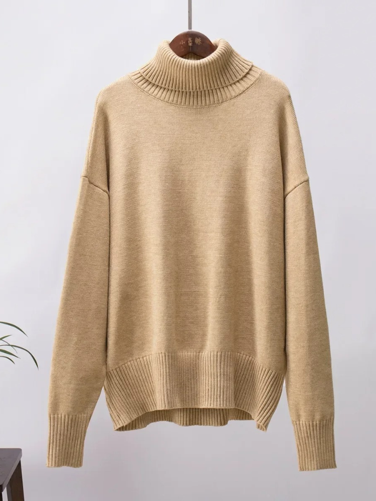 Women's Loose Fit Turtleneck Knit Jumper for Women | Ideal for winter