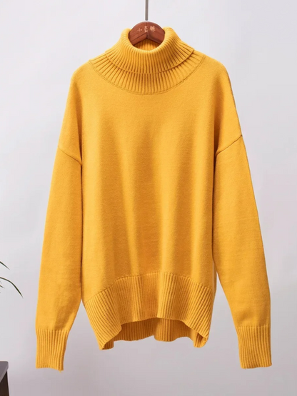 Women's Loose Fit Turtleneck Knit Jumper for Women | Ideal for winter