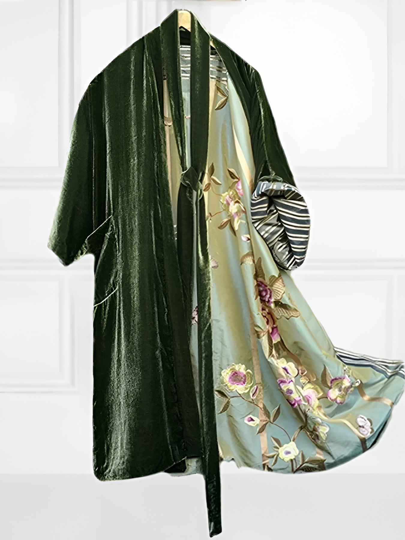 Women's Ink Painting Print Casual Kimono Duster