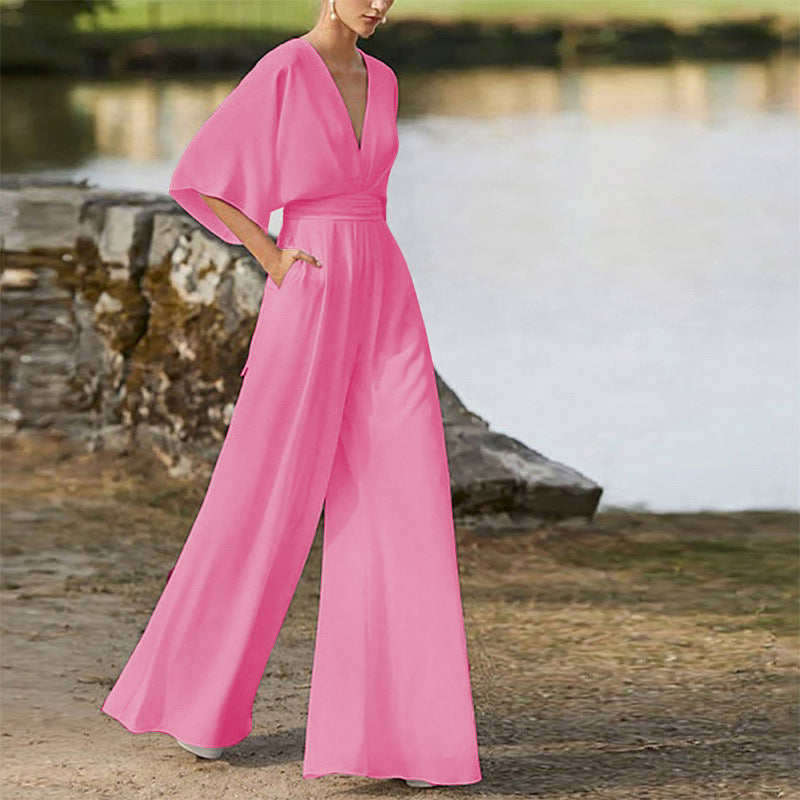 Women's Elegant Empire Wide-Leg Pants Party Jumpsuit Co ords Set | Ideal for All Seasons