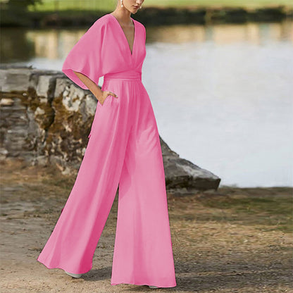 Women's Elegant Empire Wide-Leg Pants Party Jumpsuit Co ords Set | Ideal for All Seasons