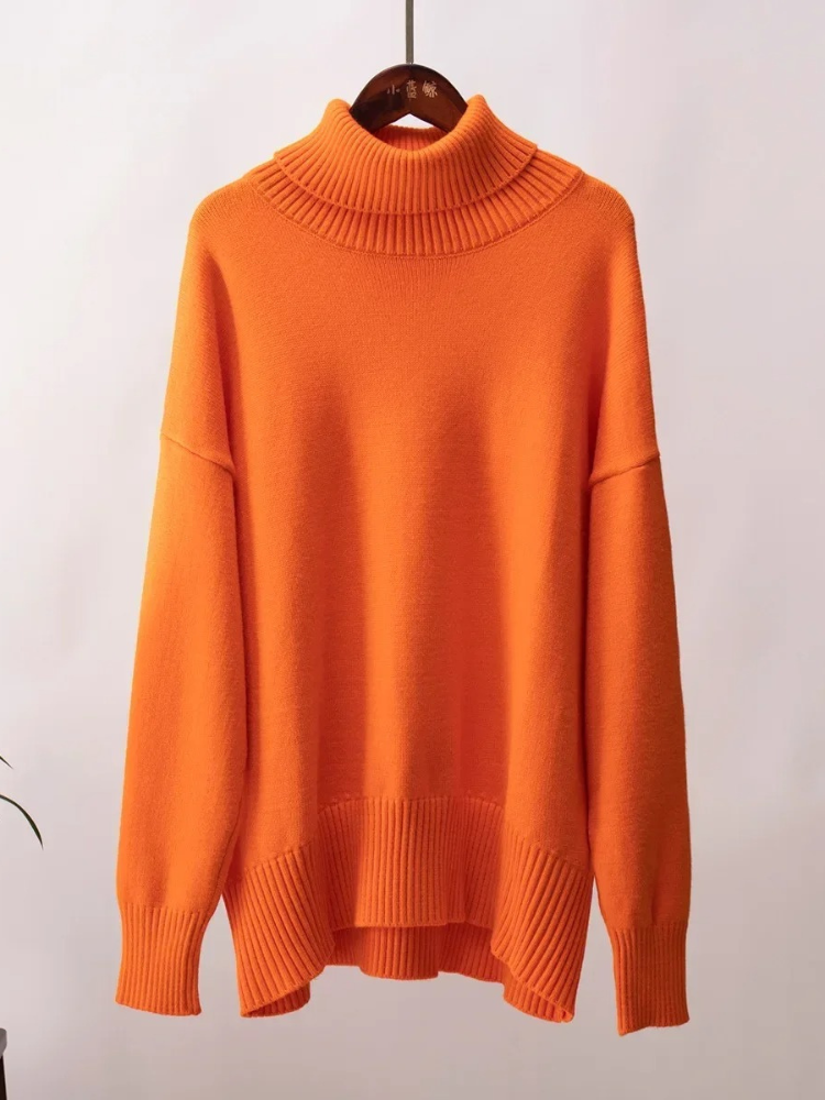 Women's Loose Fit Turtleneck Knit Jumper for Women | Ideal for winter