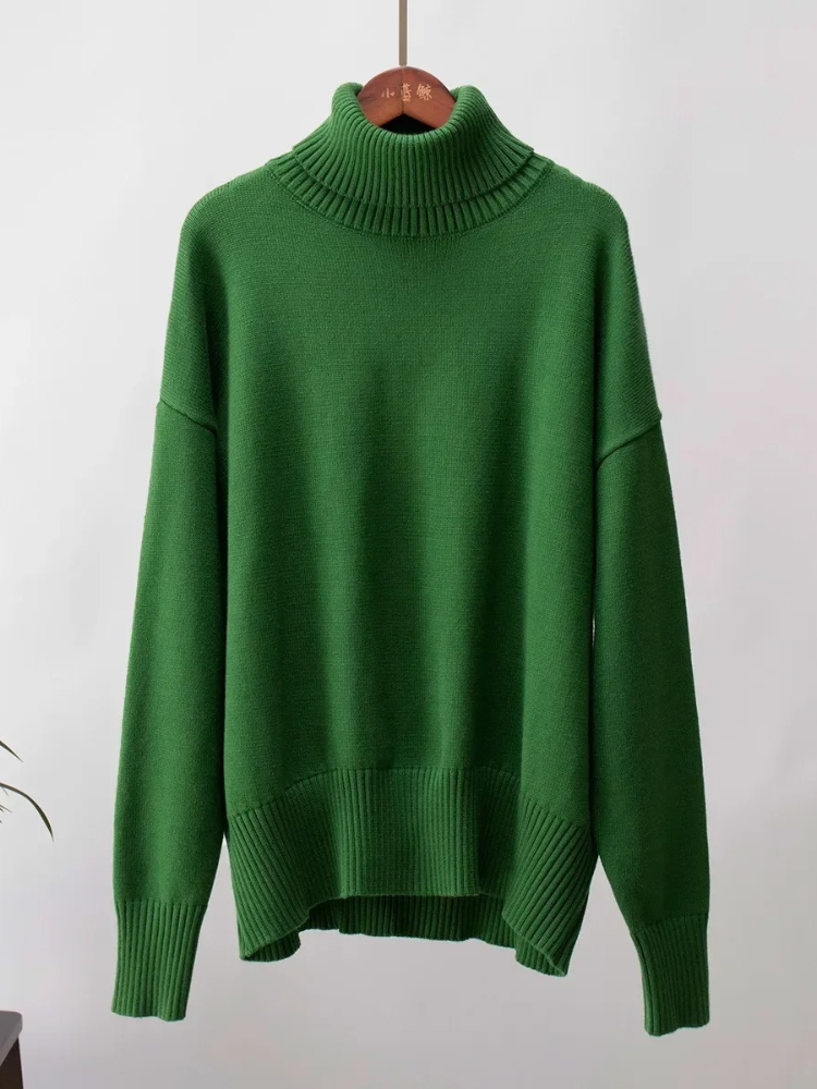 Women's Loose Fit Turtleneck Knit Jumper for Women | Ideal for winter