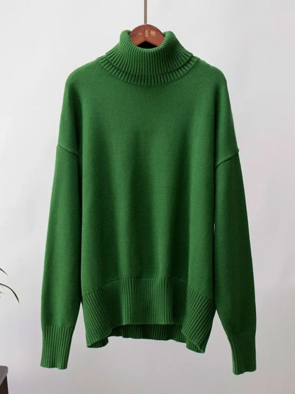 Women's Loose Fit Turtleneck Knit Jumper for Women | Ideal for winter