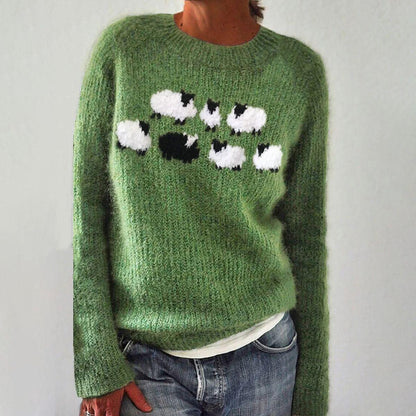 Jacqueline - Women's Comfortable Wool Jumper with Long Sleeves | Ideal for Winter
