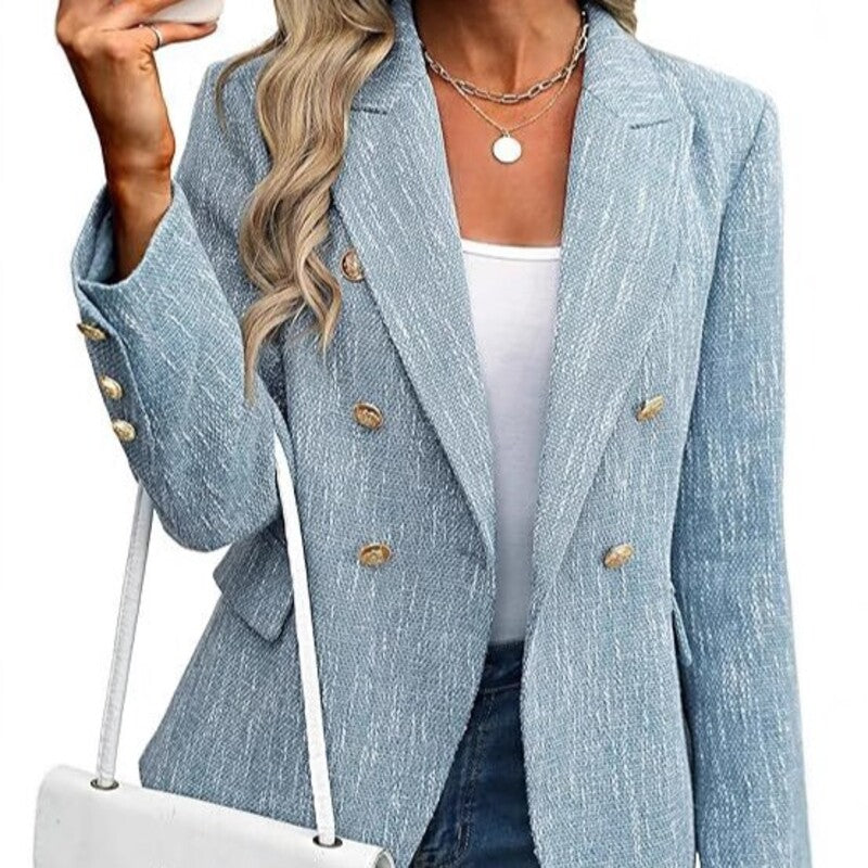 Women's Elegant Smart Casual Tweed Blazer | Ideal for Autumn/Winter