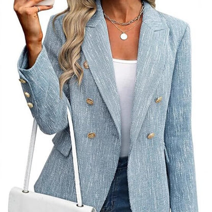 Women's Elegant Smart Casual Tweed Blazer | Ideal for Autumn/Winter