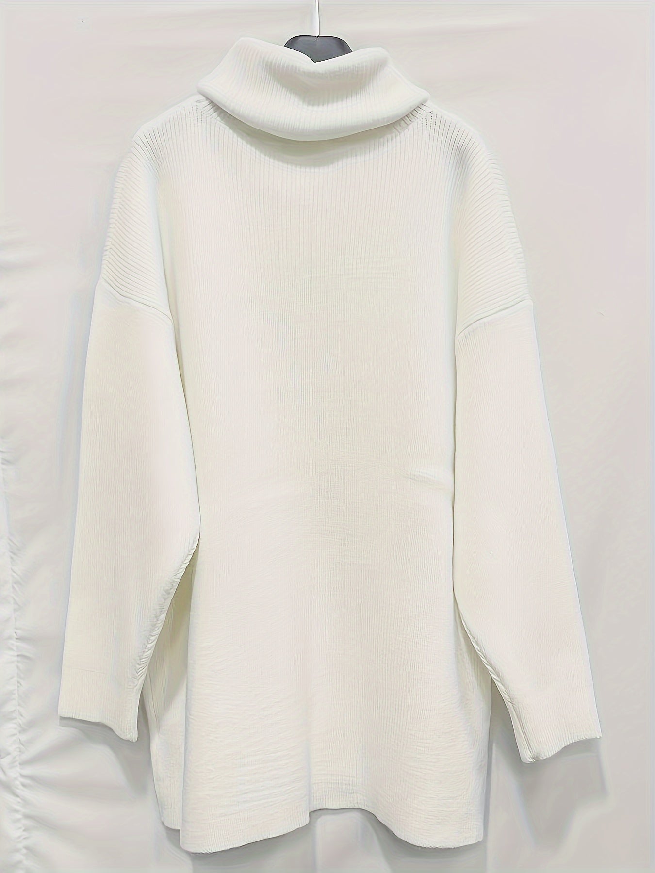 Women's Oversized Solid Colour Turtleneck Jumper | Ideal for Winter