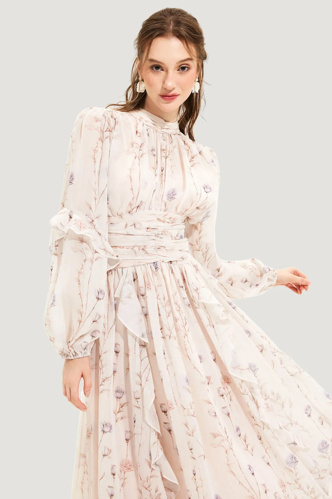 EleganceBloom – Floral Summer Dress, Lightweight Comfort, Flattering Silhouette, Perfect for Garden Parties & Casual Outings