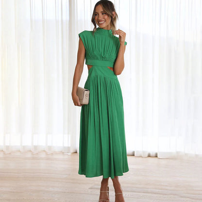 ChicAura – Elegant Floral Maxi Dress, Long Sleeve Style, Lightweight Fabric, Perfect for Casual & Formal Events