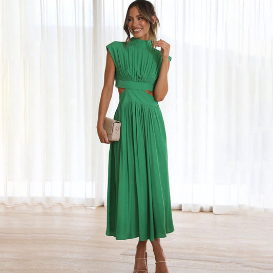 ChicAura – Elegant Floral Maxi Dress, Long Sleeve Style, Lightweight Fabric, Perfect for Casual & Formal Events