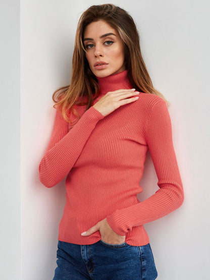 Women's Slim Fit Knitted Turtleneck Jumper | Ideal for Winter