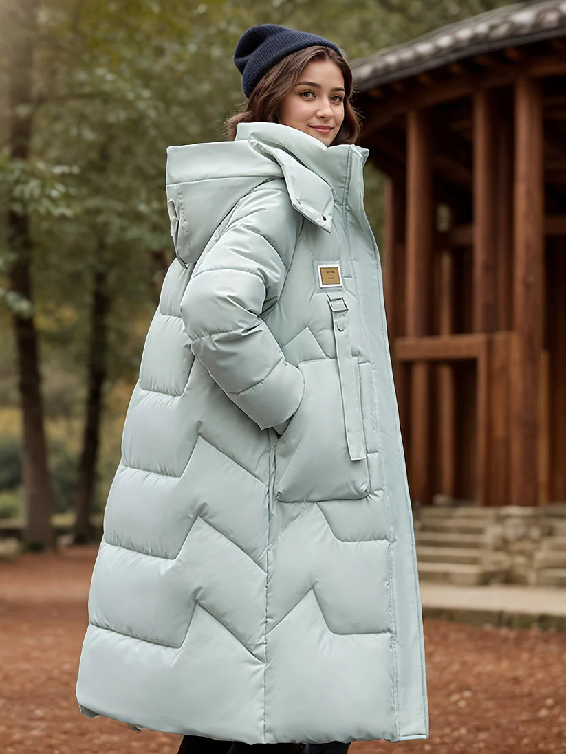 Warm Winter Jacket With Puffer Long Elegant And Capuchon For Women | Perfect for Winter